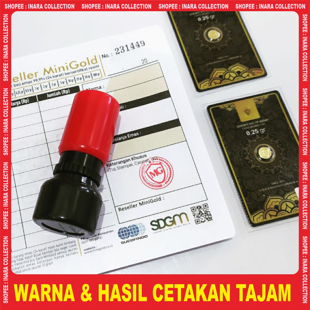 Jual Stempel Flash Logo Minigold Custom Berbagai Desain | Shopee Indonesia