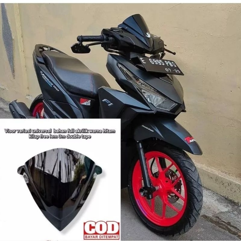 Jual visor variasi bahan full akrilik pnp vario 125-150 old plus lem 3m