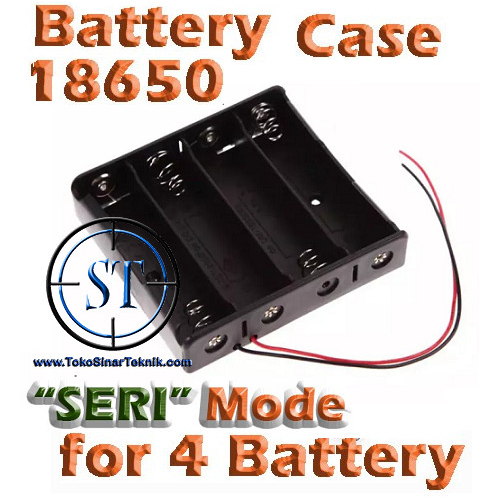 Jual 18650 x4 Kotak Battery SERI 4 Case Casing Tempat Batre Batere ...