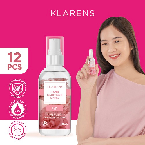 Jual Hand Sanitizer Klarens Spray Pink Rose 12pcs Shopee Indonesia