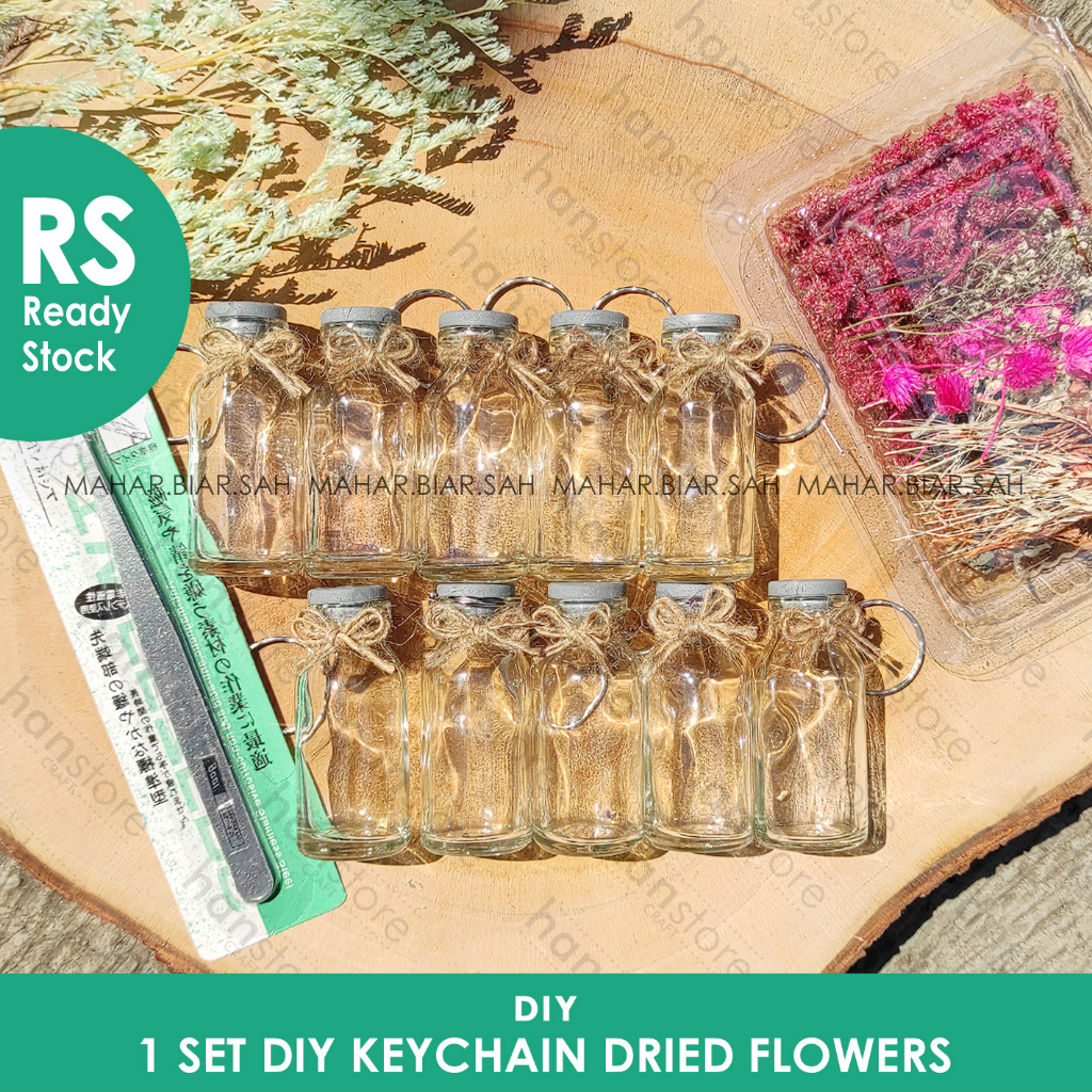 Jual RS 1 Set DIY Keychain Dried Flowers / DIY / Gift / Hampers