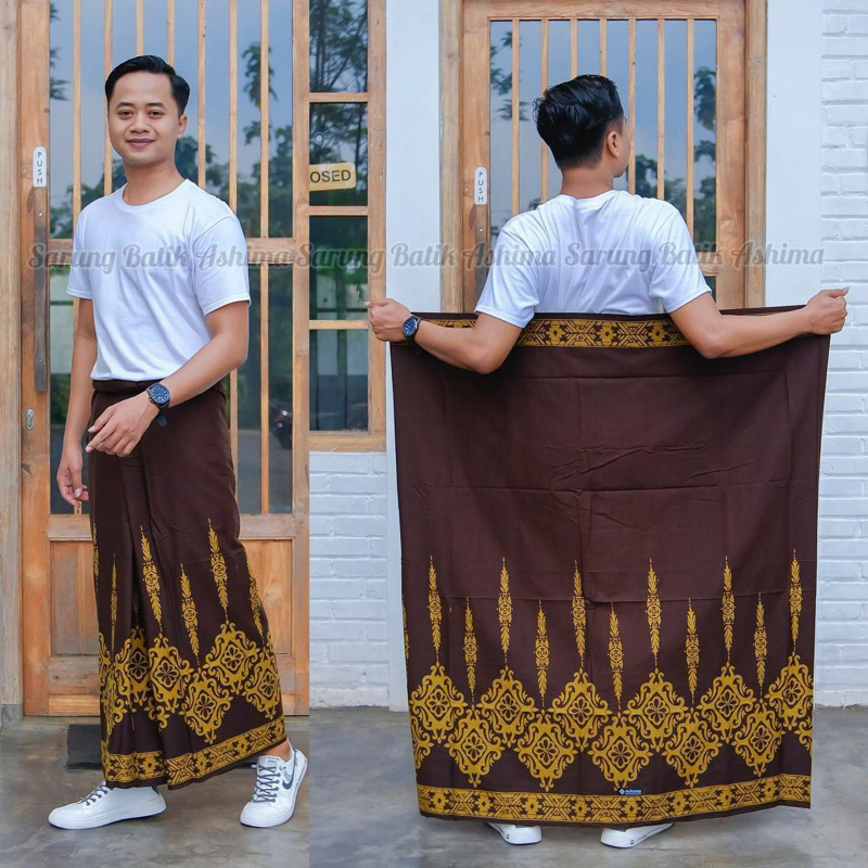 Jual Sarung Batik Ashima Spesial Hitam Putih Best Seller Sarung Batik Cap Shopee Indonesia