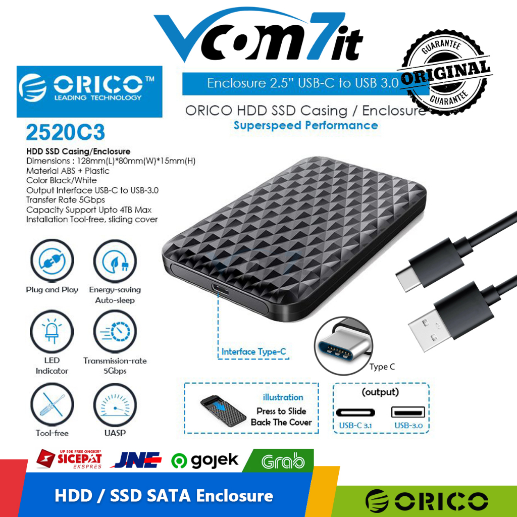Jual ORICO HDD SSD Casing / Enclosure 2.5