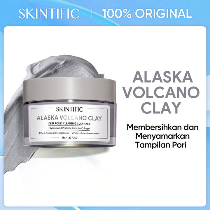 Jual 【BPOM】SKINTIFIC Alaska Volcano Clay Mask Deep Pores Cleansing Mud