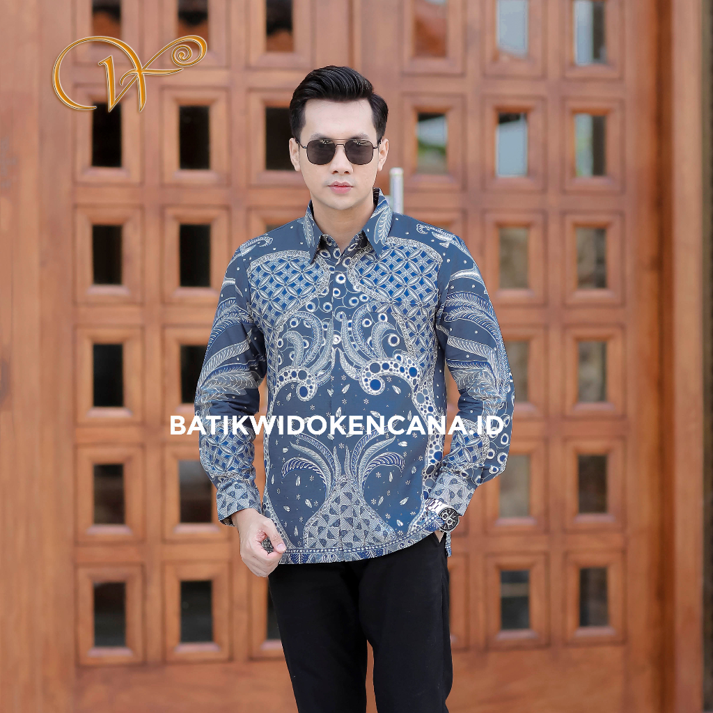 Jual KEMEJA BATIK KANTOR MOTIF RAHARJA - BATIK HANDPRINT MOTIF MODERN ...