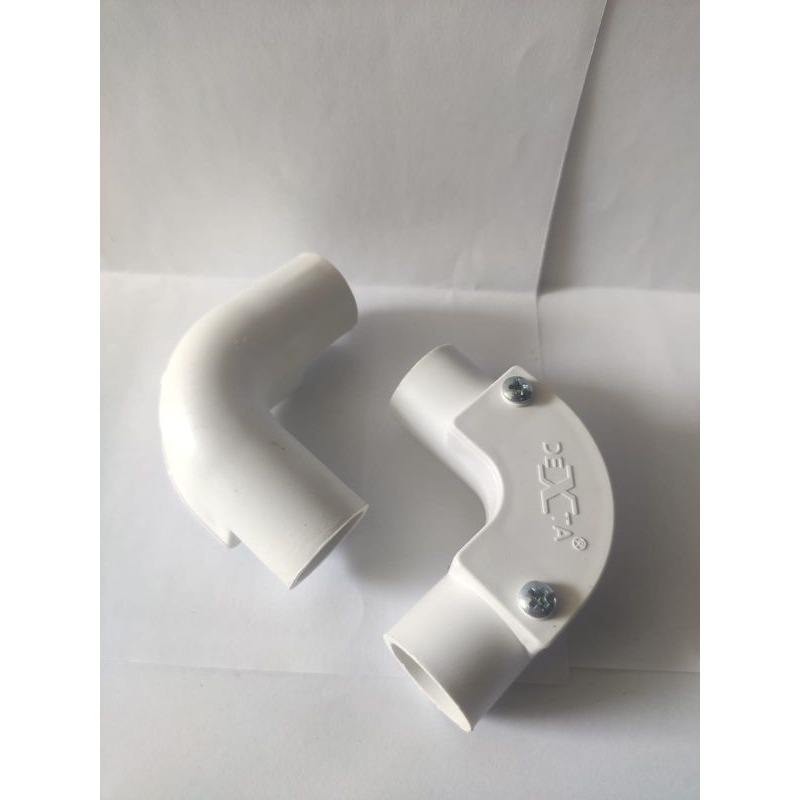 Jual Elbow Knee L Bow 20mm Putih Skrup Sambungan Pipa Listrik DX-111 ...