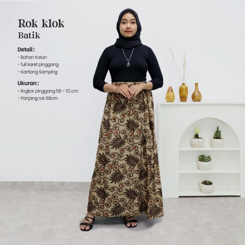 Jual Rok klok Motif Batik Sogan - Wahyu Kembar | Shopee Indonesia