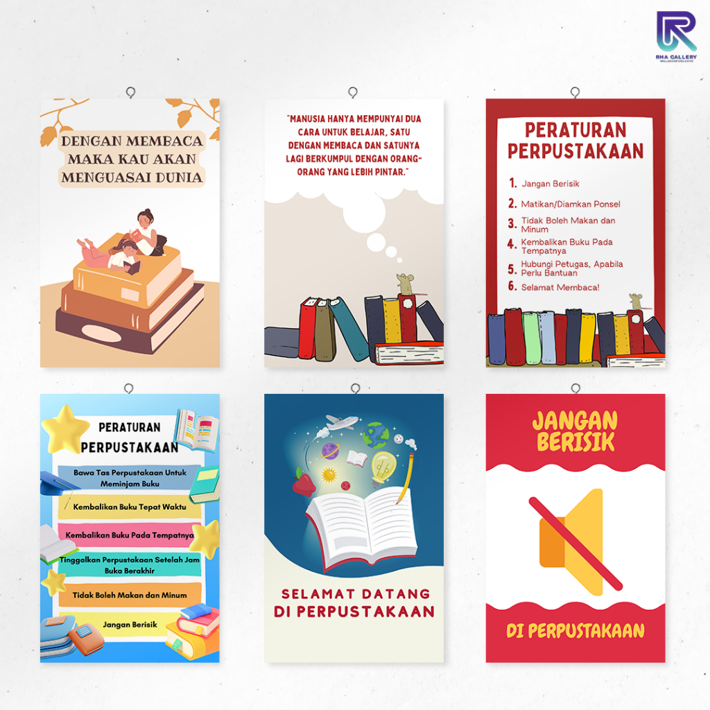 Jual Rha Gallery Hiasan Dinding Perpustaakaan Quotes Buku Edukasi