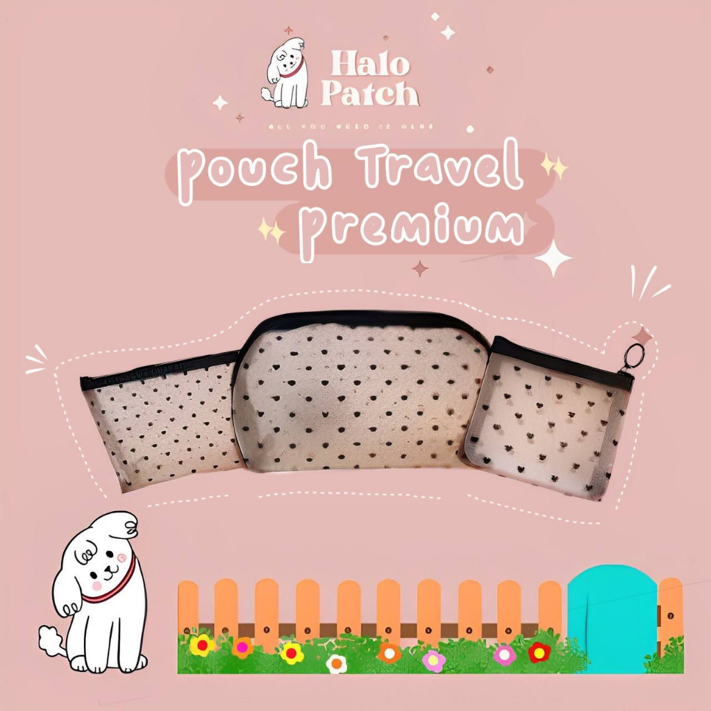 Jual HALO PATCH POUCH MAKEUP / POUCH ORGANIZER TRAVEL / POUCH