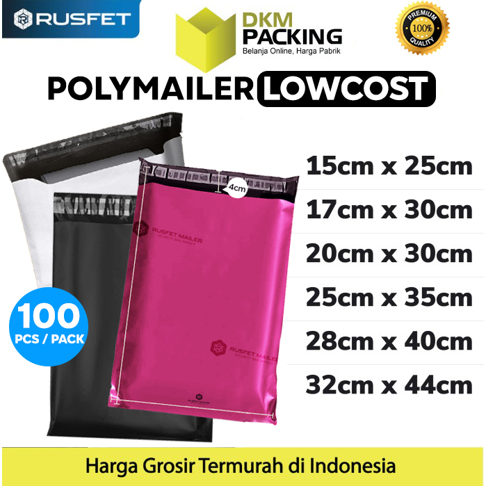 Jual Plastik Polymailer Pack Low Cost Amplop Polimailer Packing Rusfet Shopee Indonesia 7219