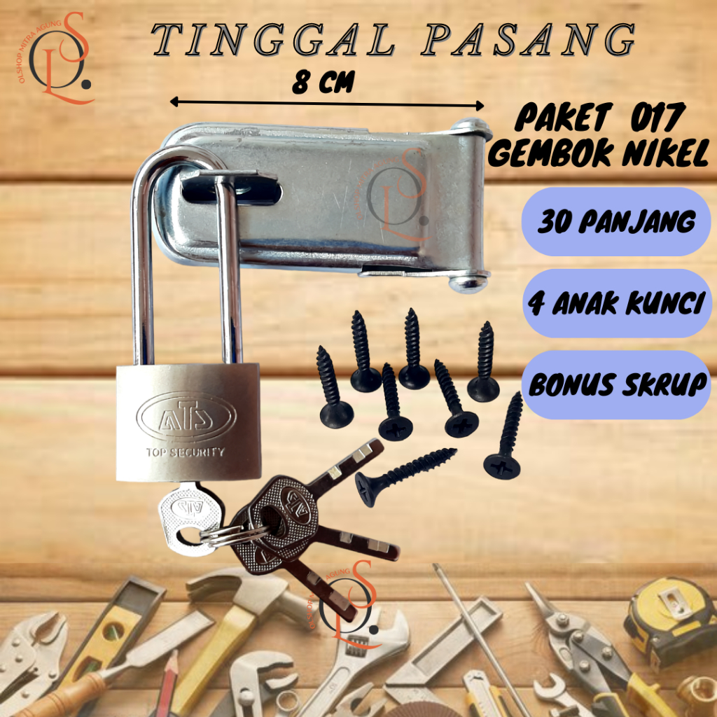 Jual Overpal Badak Panjang 300mm & 400 mm / Overval Cantolan Gembok ...
