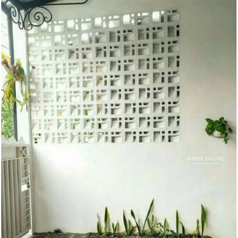 Jual Rostermodernbetonminimalisroster Lubang Angin Roster Motif Lb4 Putih Satu Muka 1078