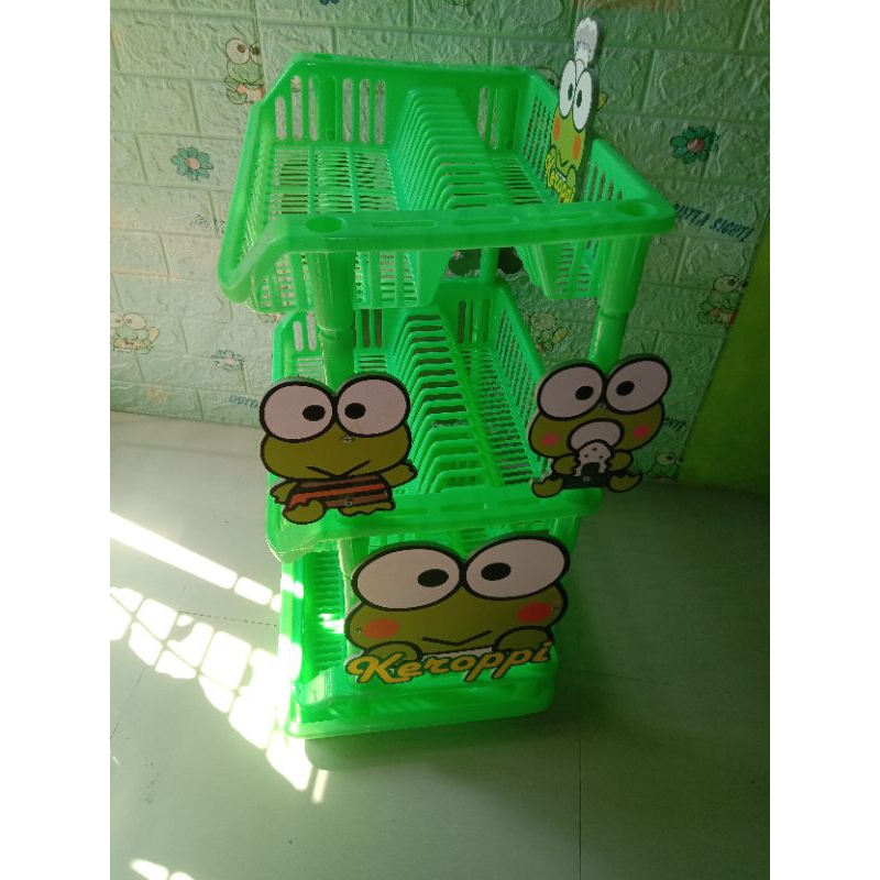 Jual rak piring keroppi/hello Kitty/Mickey mouse | Shopee Indonesia