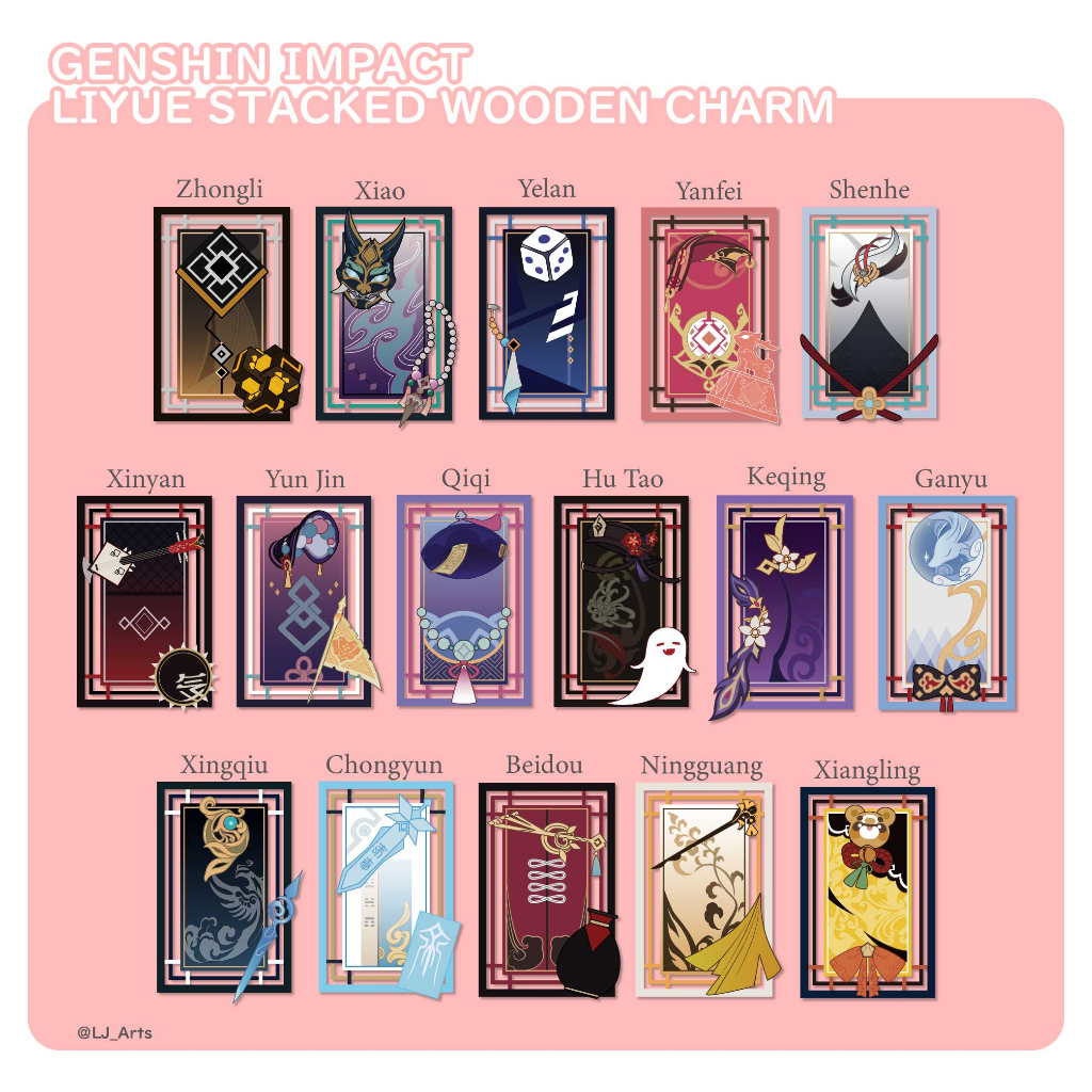 Jual [B-Grade] Gantungan Kunci Genshin Impact Fan Merchandise By LJ ...