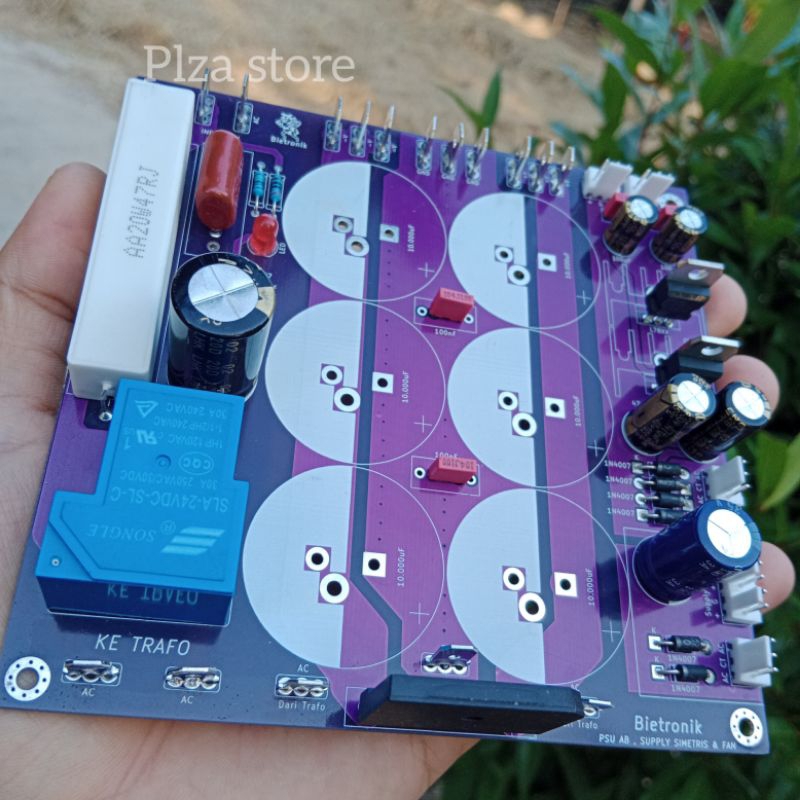 Jual PCB PSU 6 ELKO CLASS AB LENGKAP SOFTSTART/TEGANGAN SIMETRIS/FAN ...