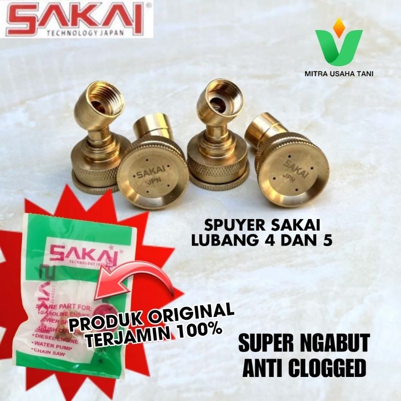 Jual ORIGINAL SAKAI / NOZZLE SPUYER KUNINGAN 4 & 5 LUBANG SPRAYER ...