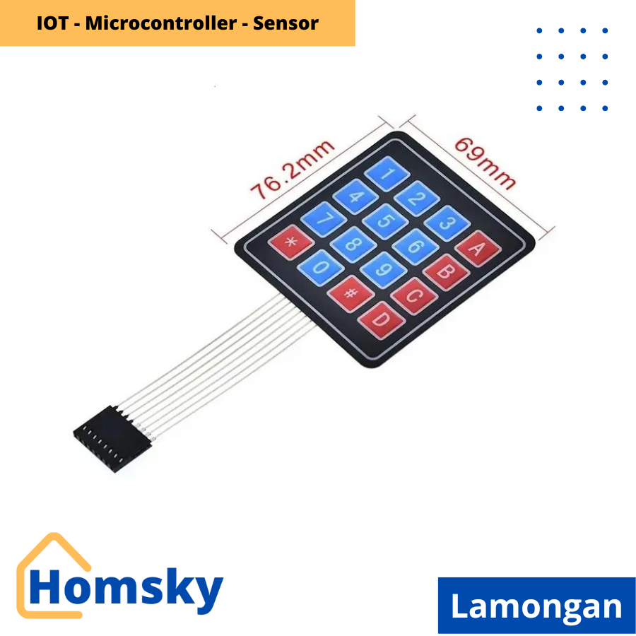 Jual 4x4 Membrane Matrix Keypad Array Switch 16 Tombol Arduino Nodemcu Homsky Shopee Indonesia 9558