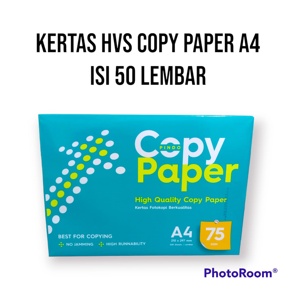 Jual KERTAS HVS UKURAN A4 / COPY PAPER / KERTAS FOTOKOPI 75 GSM ISI 50 ...