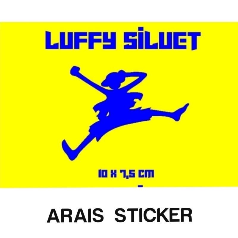 Jual Cutting Sticker Siluet Luffy Onepiece Siluet Karakter Anime Onepiece Sticker Variasi