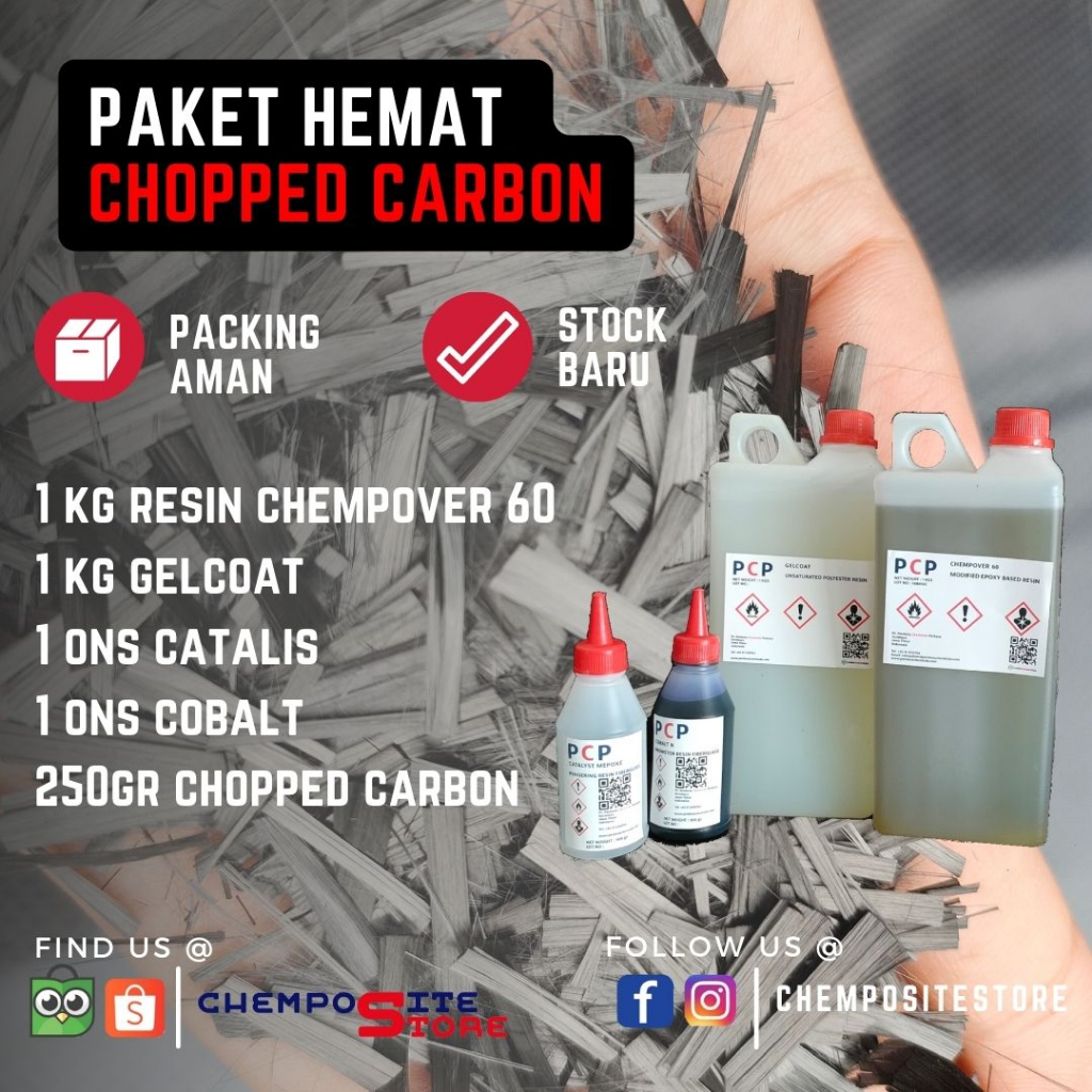 Jual Paket Lengkap Carbon Fiber Pemula Pakt Lngkp Pemula Chopped Carbon Gr Shopee Indonesia