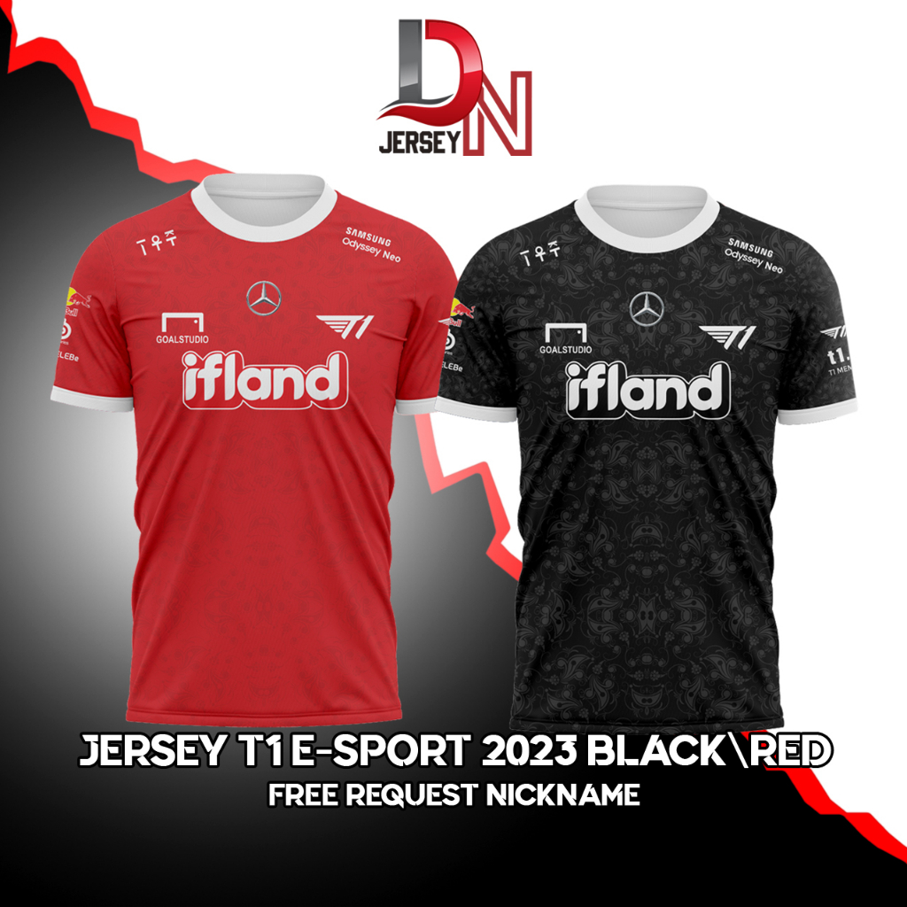 Jual JERSEY T1 ESPORTS 2023 2025 Terbaru ( Free Custom nickname