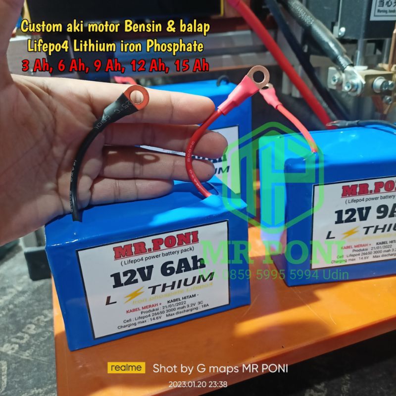 Jual Castem Battery aki Ihitium untuk pengganti aki motor yg cepet drop