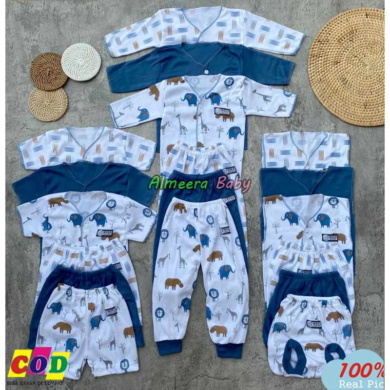 Jual Paket Lahiran Isi 18 PCS Baju Bayi Celana Bayi Baru Lahir Series Denim Usia 0 3 Bulan