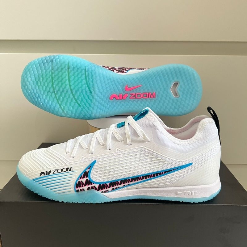 Jual Sepatu Futsal Zoom Mercurial Vapor 15 Pro White Baltic Blue IC |  Shopee Indonesia