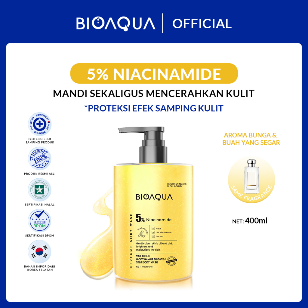 Jual BIOAQUA Whitening Body Wash Sabun Mandi Cair 400ml Sabun Mandi