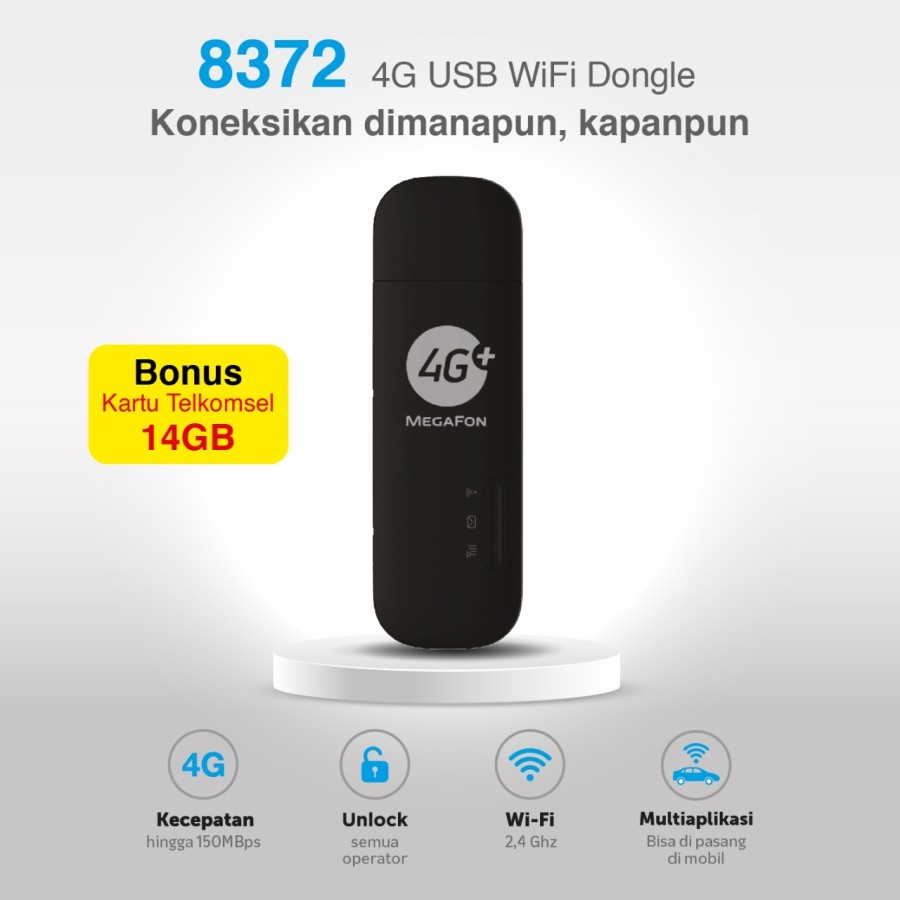 Jual Modem 4G WIFi 8372 Megafone Unlock Free Kartu Tsel | Shopee Indonesia
