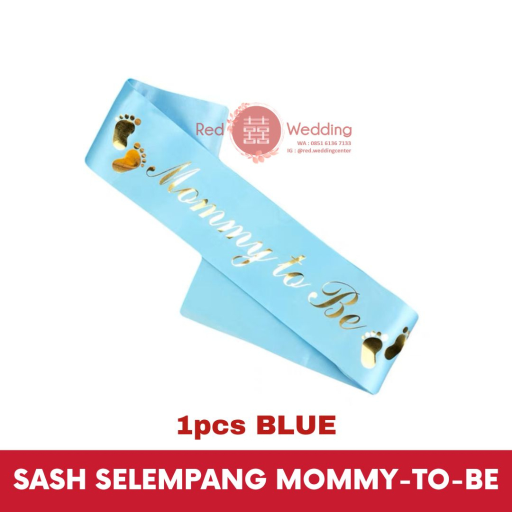 Jual Paket Mom To Be Mommy Shower 2pcs Set Bando Sash Selempang Kualitas Terbagus Team Boy Team 3337