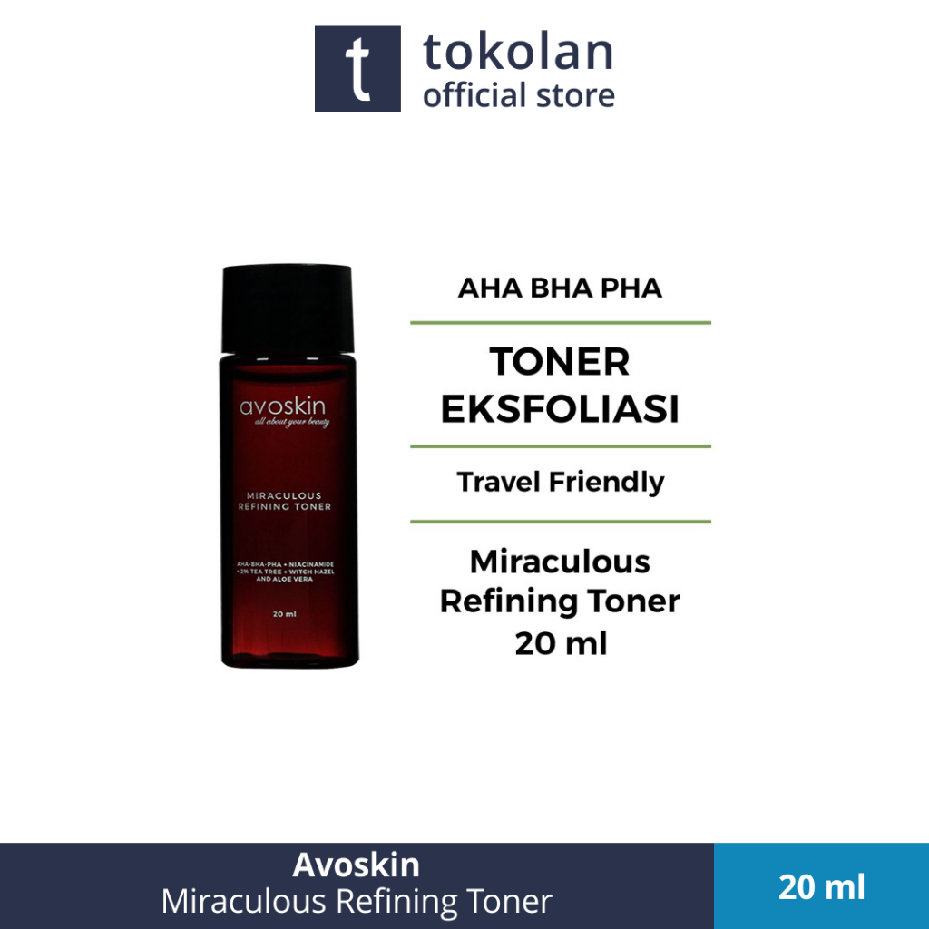 Jual Avoskin Miraculous Refining Toner - Travel Size 20 ml | Shopee ...