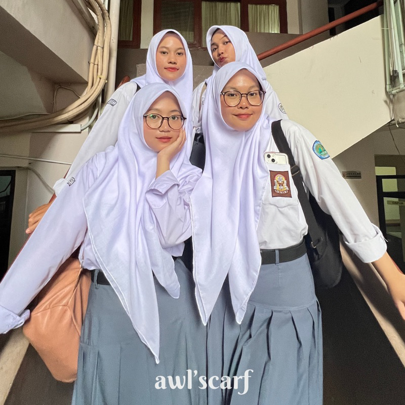 Jual awl’scarf - Hana Paris Premium anti meleyot // hijab sekolah ...