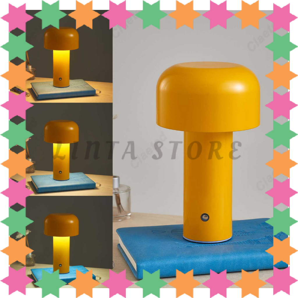 Jual Claeted Lampu Meja Hias Led Mid Century Model Mushroom Color