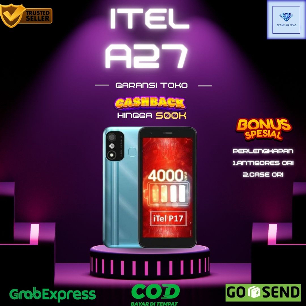 Jual ITEL A27 Ram 2GB+32GB Garansi Resmi Indonesia 1 Tahun | Shopee ...