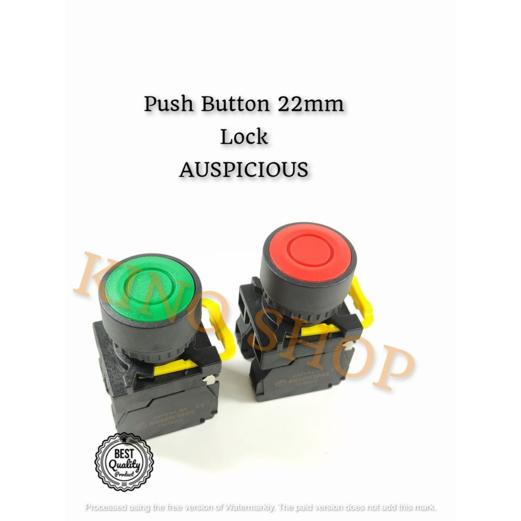 Jual Push Button 22mm AUSPICIOUS Push Lock Push Button Push Lock