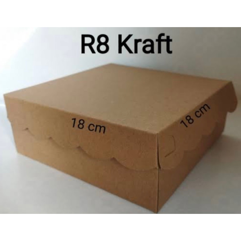 Jual kotak nasi/ snack uk R8kraft r8 polos coklat#10pcs | Shopee Indonesia