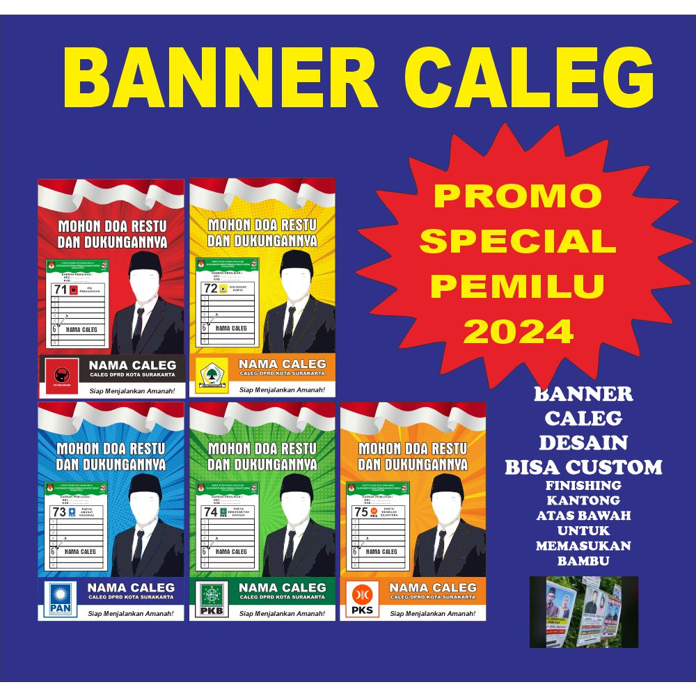 Free Desain Banner Spanduk Caleg Peserta Pemilu 2024