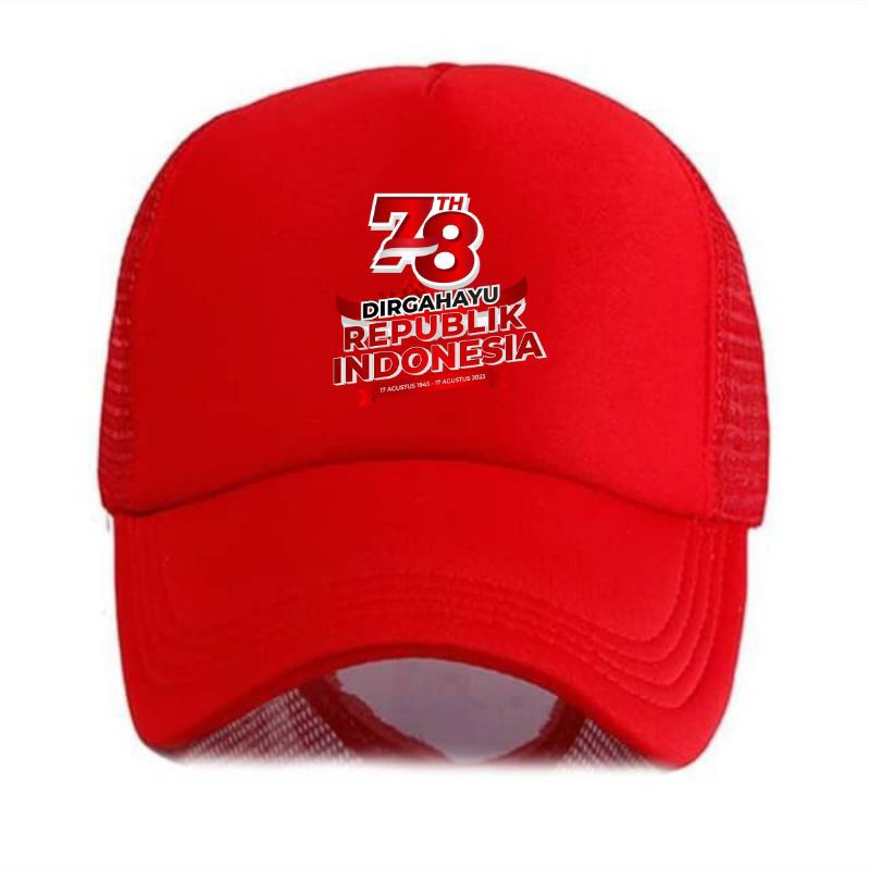 Jual Topi Jaring Trucker Baseball Custom Kemerdekaan Indonesia Hut Ri Ke Topi Trucker