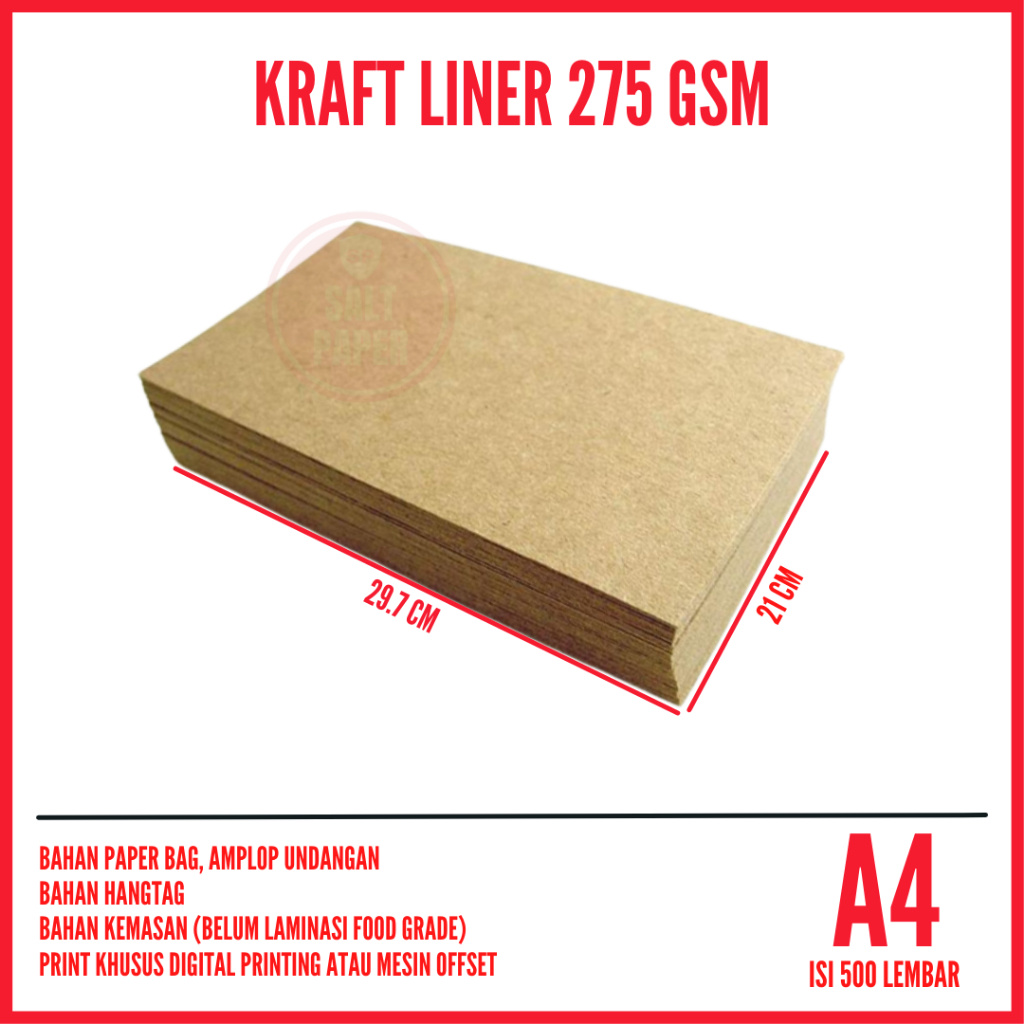 Jual Samson Kraft Gsm A Isi Lembar Kertas Samson Kraft Liner Tebal Gram Shopee