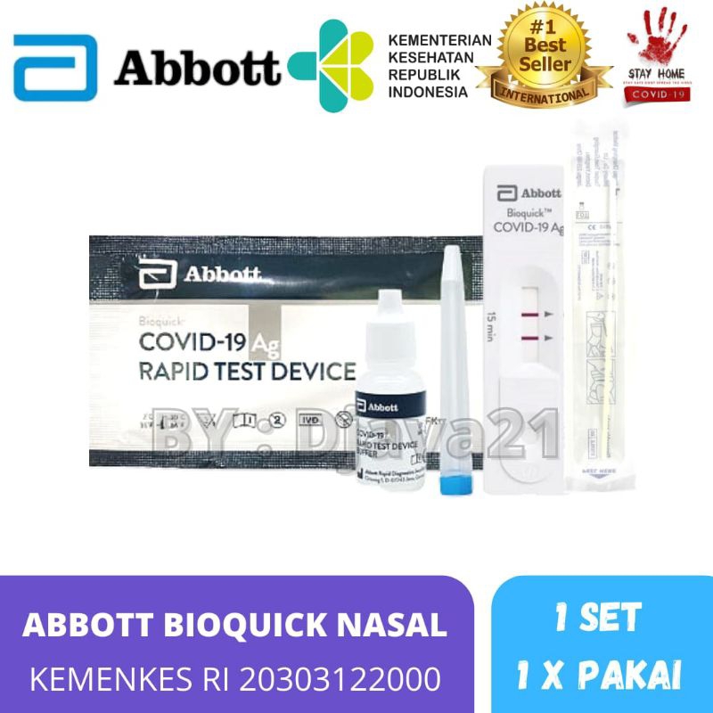 Jual Best Seller Abbot Bioquick Alat Antigen Swab Rapit Test Mandiri ...