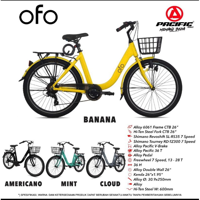 Sepeda city cheap bike ofo