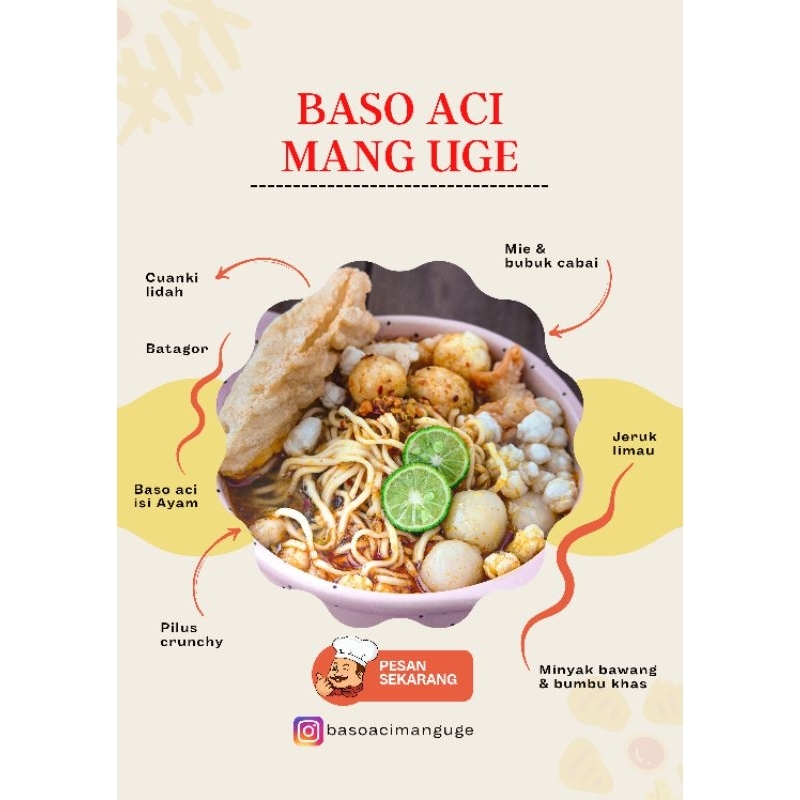 Jual Baso Aci Mang Uge Varian Ayam Isi Lengkap Shopee Indonesia