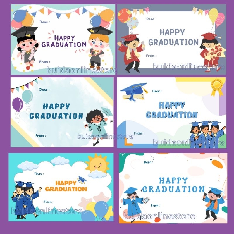 Jual Kartu Ucapan Happy Graduation Stiker Label Selamat Wisuda Hari ...