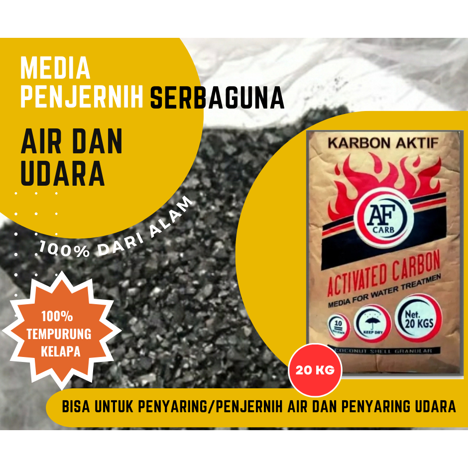 Jual Arang Tempurung Kelapa Media Filter Penjernih Air 100 Original