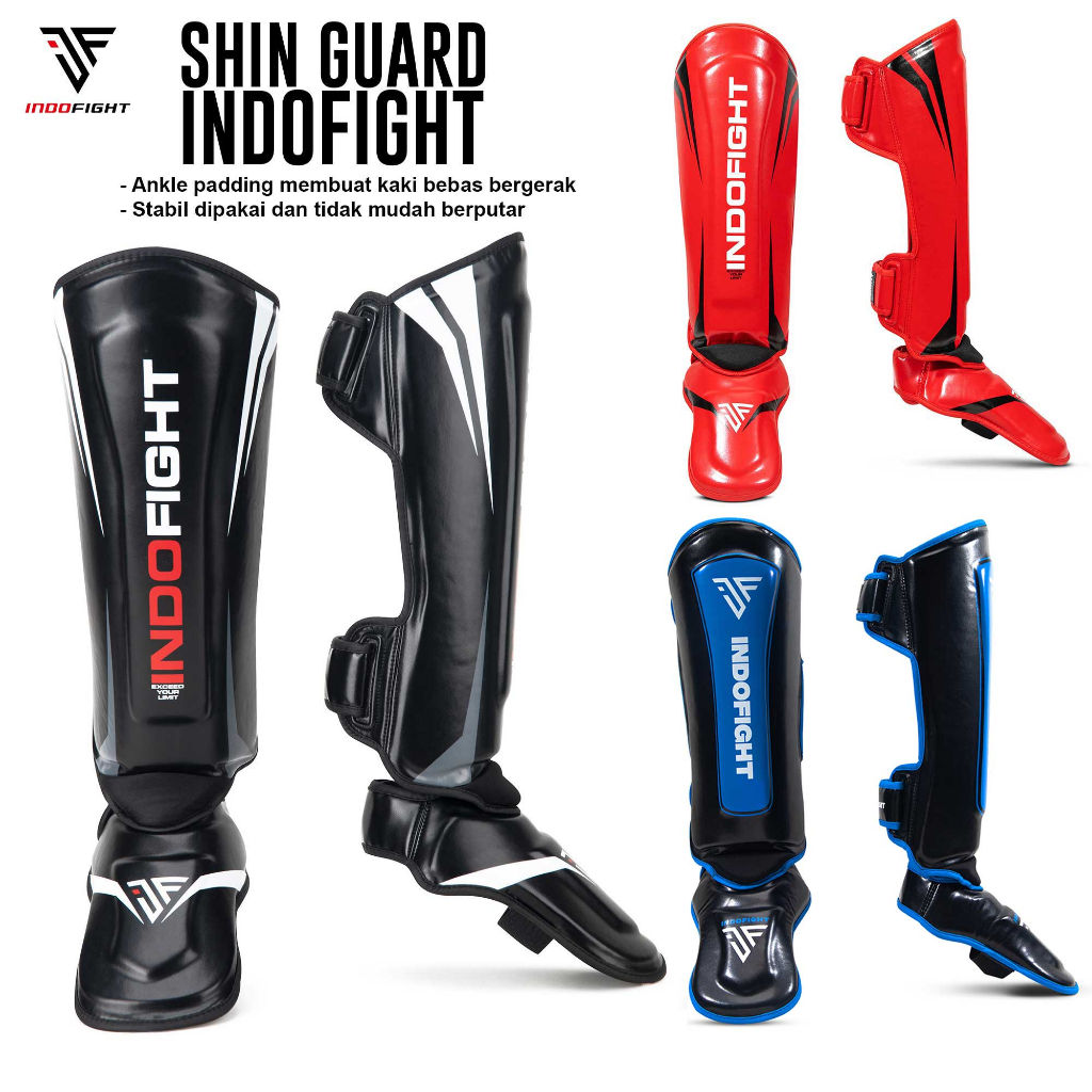 Jual Shin Guard Muay Thai Indofight, Pelindung Kaki Muaythai, Deker