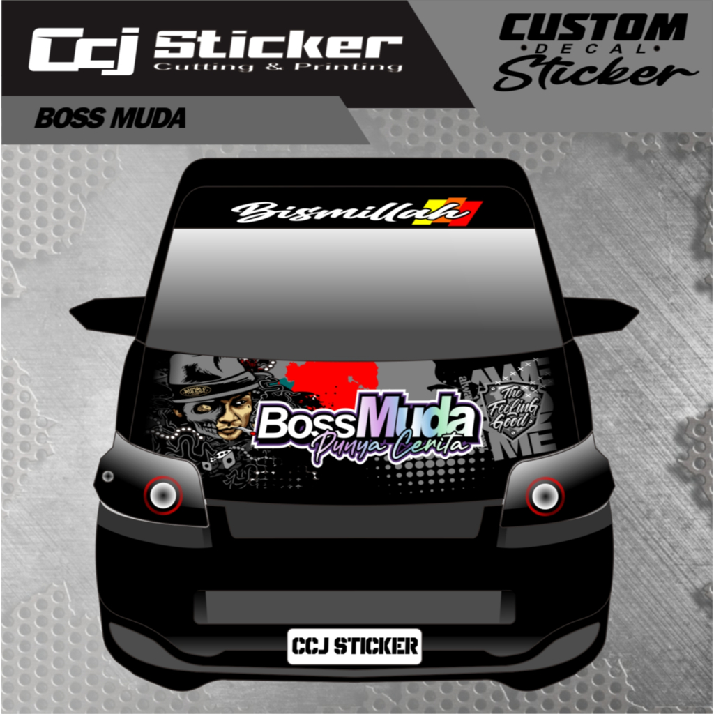 Jual Stiker decal kabin GRANMAX free sticker kaca atas (BISA REQUEST ...