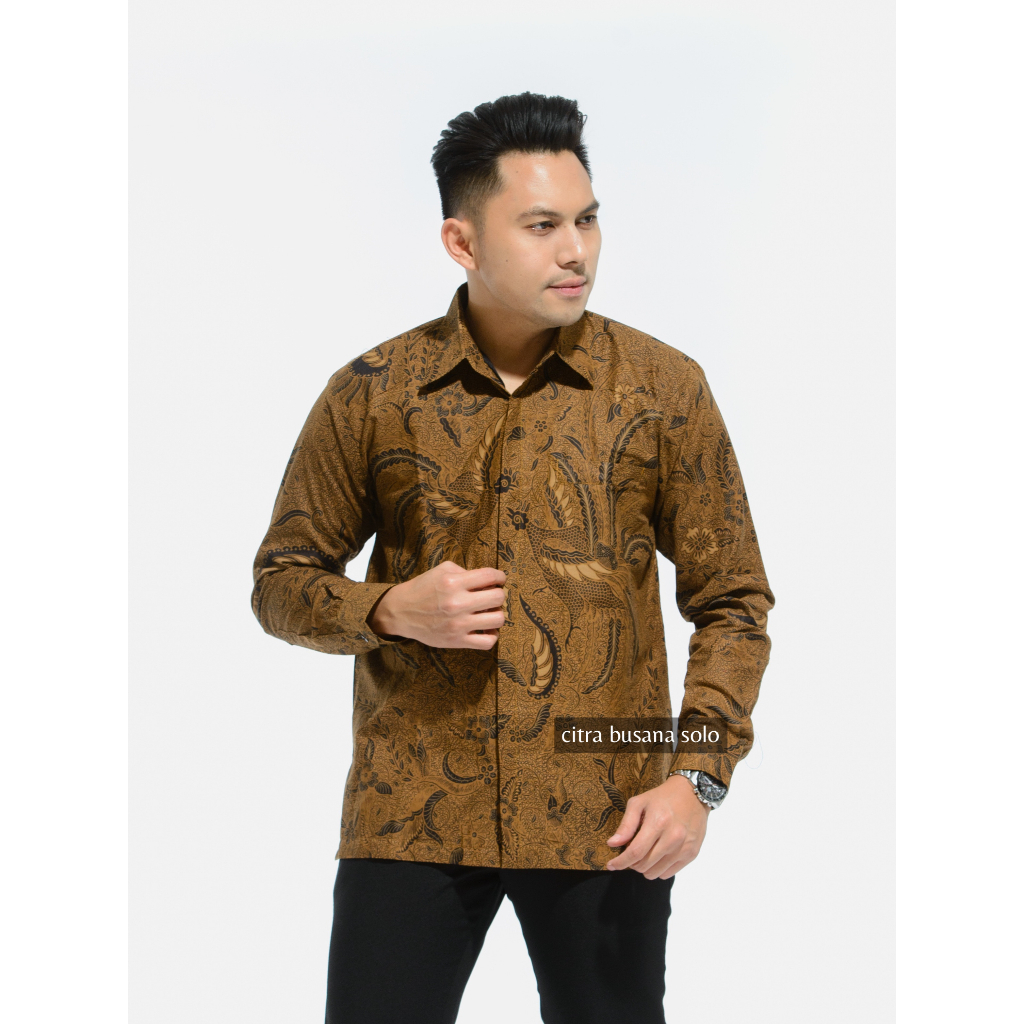 Jual PEKSI ASMORO SOGAN Kemeja Batik Pria Full Furing Bahan Katun ...