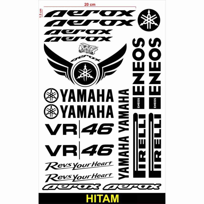 Jual Stiker Motor Cutting Sticker Body Motor YAMAHA AEROX | Shopee ...