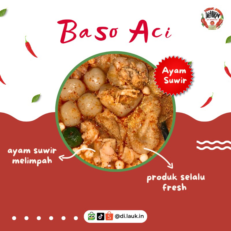 Jual Baso Aci Boci Cuanki Premium Isi Ayam Suwir Viral Shopee Indonesia